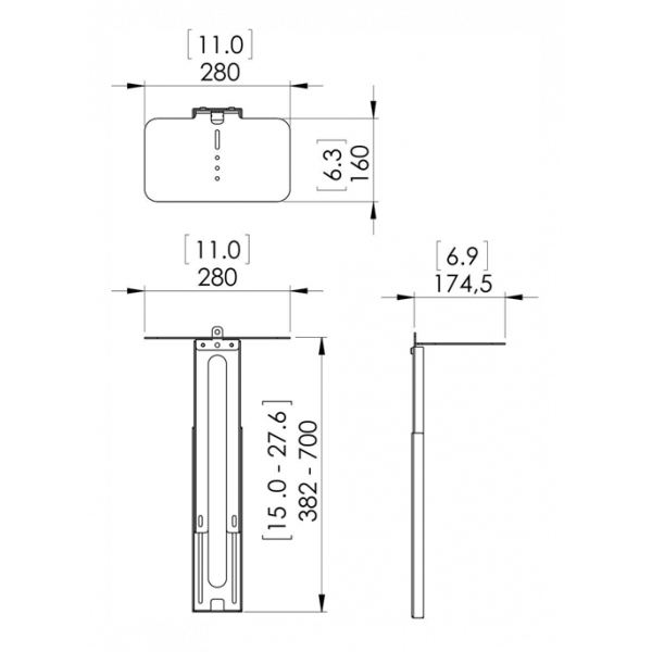 PVA 5070 Camera and Loudspeaker holder 7015070