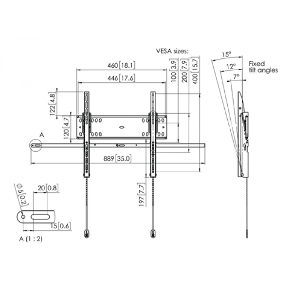 PFW 4510 Wall Mount Tilt 42-55' 7045100