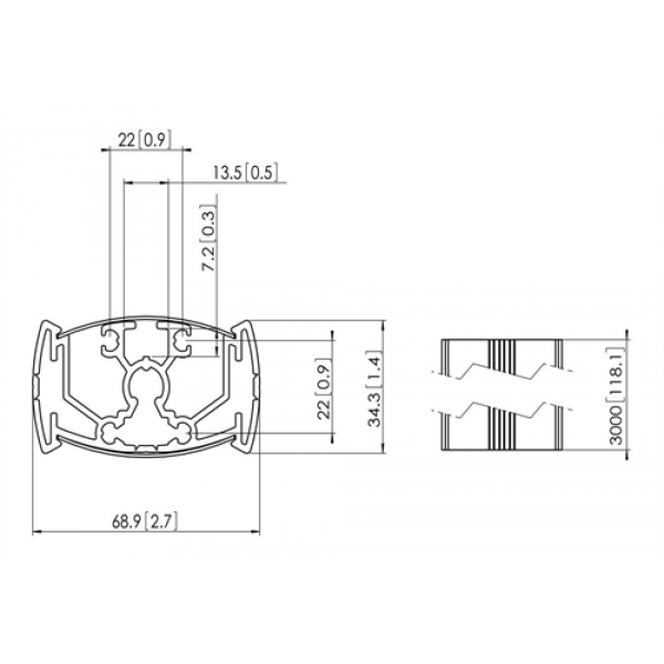 PUC 2330 Pole Connect-it 300cm 7223304
