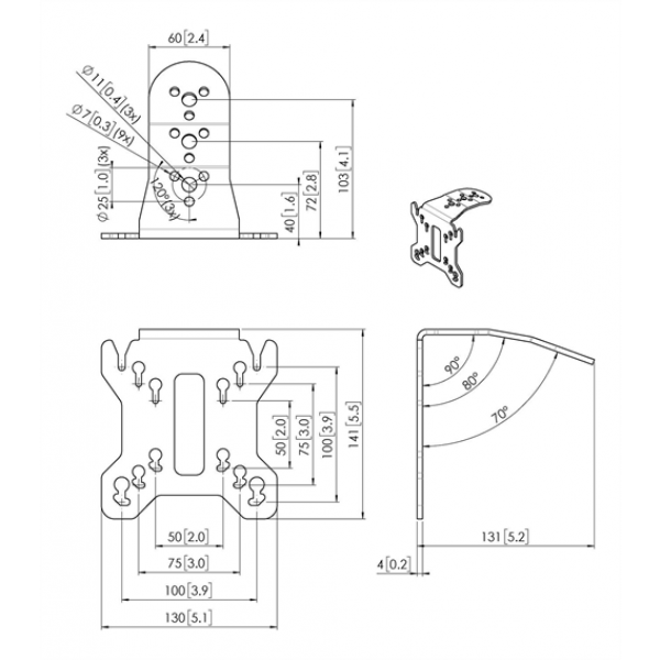 The PFI 3015 display interface is a part of the modular Connect-it system with which you can create your own ceiling solution for small- to medium-sized displays.
The PFI 3015 is suitable for small- to medium-sized displays (VESA 50x50, 75x75 or 100x100 