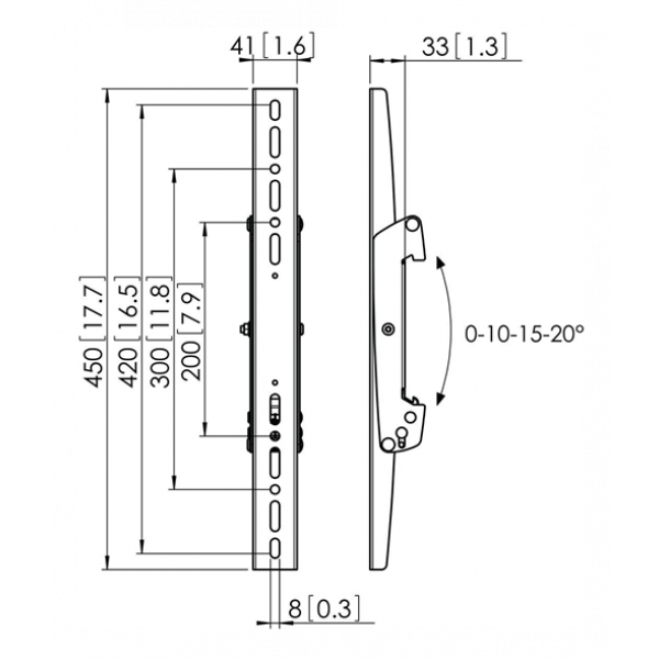 PFS 3304 Interface display strips 450mm 7233040