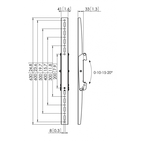 PFS 3306 Interface display strips 630mm 7233060