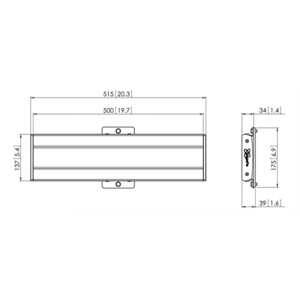 PFB 3405 Interface bar 515mm Silver 7234054