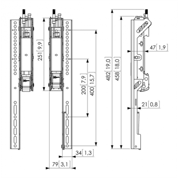 PFS 3504 Interface 3-D Ajustable Display Strip 7235040