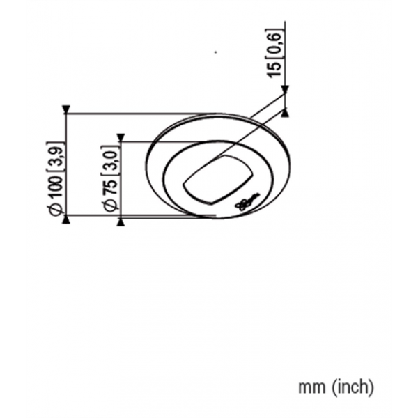 PFA 9106 Ceiling plate cover Small white for PUC 21xx & 23xx 7291061
