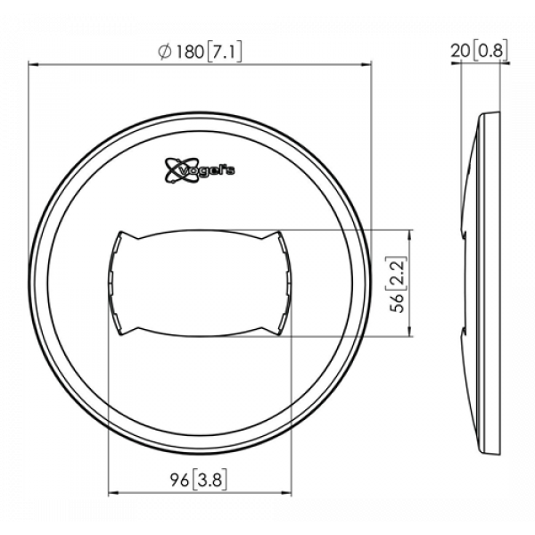 PFA 9108 Ceiling plate cover large white 7291081