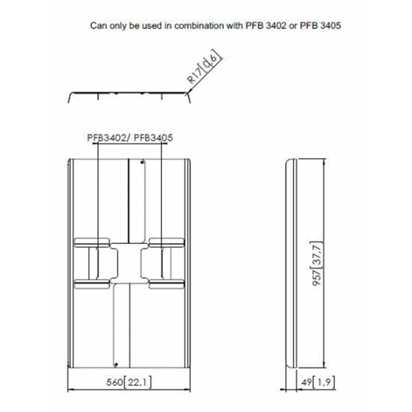 PFA 9120 Back Covers 42-49 inch Portrait 7291200