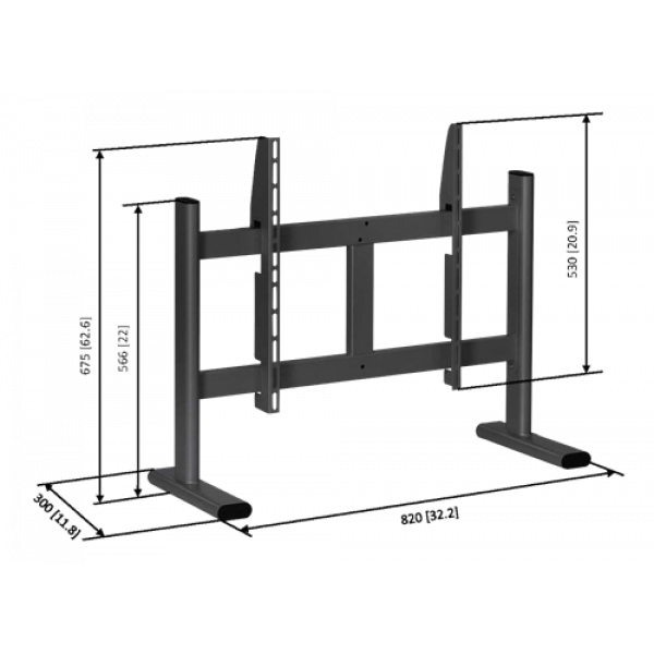 Bordstativ för LCD/plasma, med universaladapter för montering av TV:n, för 36 till 42 tum med en maximal vikt på 50 kg. 7320500