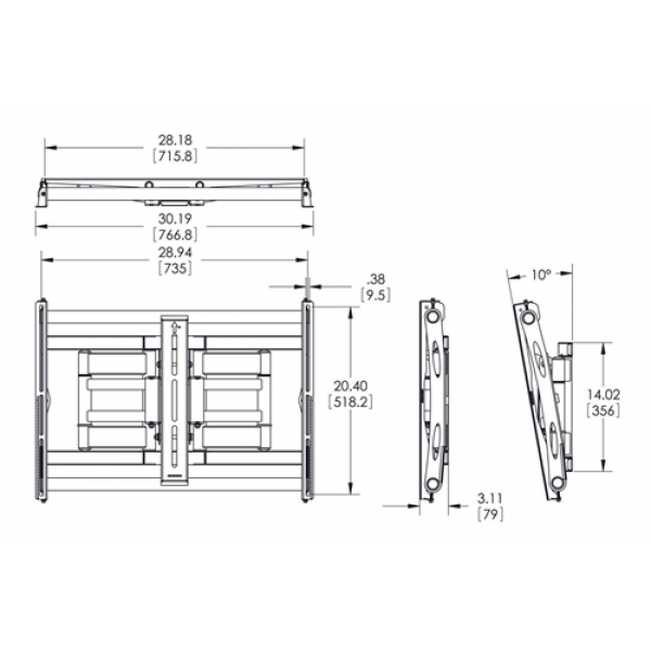 PFW 6851 Display Wall Mount, Turn Tilt max.80kg 7368510