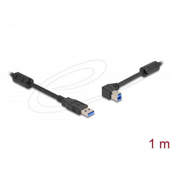 USB 5Gbps Cable Type-A male > Type-B male 90° left angled 1m 81100