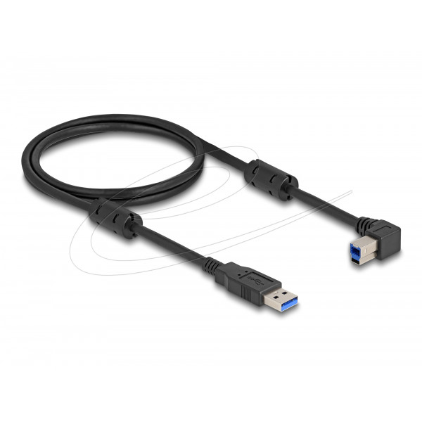 USB 5Gbps Cable Type-A male > Type-B male 90° left angled 1m 81100