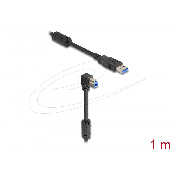 USB 5Gbps Cable Type-A M to Type-B M 90° downwards angled 1m 81112