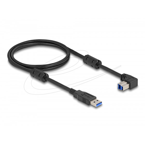 USB 5Gbps Cable Type-A M to Type-B M 90° downwards angled 1m 81112
