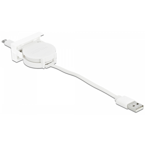 Delock Easy 45 Module USB 2.0 Retractable Cable USB Type-A to EASY-USB 81319