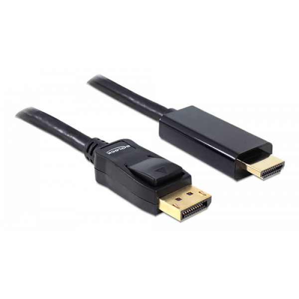 Delock Displayport 1.1 kabel hane till High Speed HDMI-A hane, svart 82586