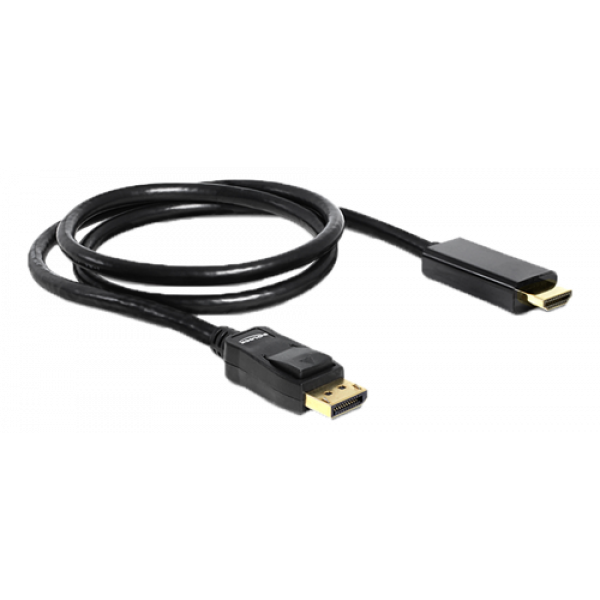 Delock Displayport 1.1 kabel hane till High Speed HDMI-A hane, svart 82586