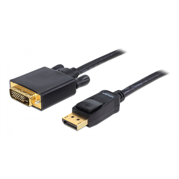DeLOCK DisplayPort - DVI kabel, DVI-D Dual Link, 1920x1200, 2m, svart 82591