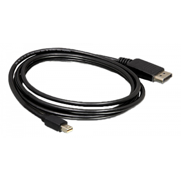 Delock Kabel Mini Displayport 1.2 hane till Displayport hane, svart 82698