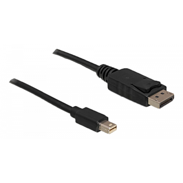 Delock Kabel Mini Displayport 1.2 hane till Displayport hane, svart 82699