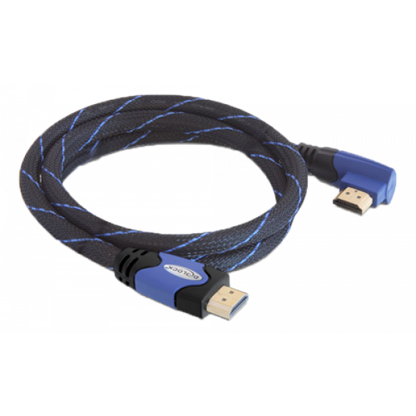 Delock Kabel High Speed HDMI med Ethernet, 4096x2160 i 24 Hz, 2m,svart 82956