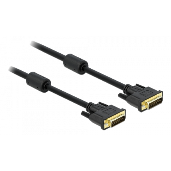 DeLock Kabel DVI 24+5 hane > DVI 24+5 hane, 3 m, svart 83112