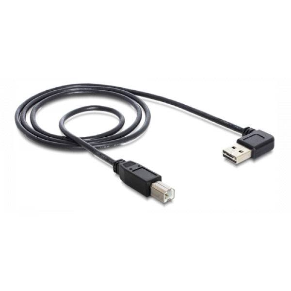 Delock Kabel EASY-USB 2.0 Typ-A hane vinklad Vä/Hö.,> USB 2.0 Typ-B 83374