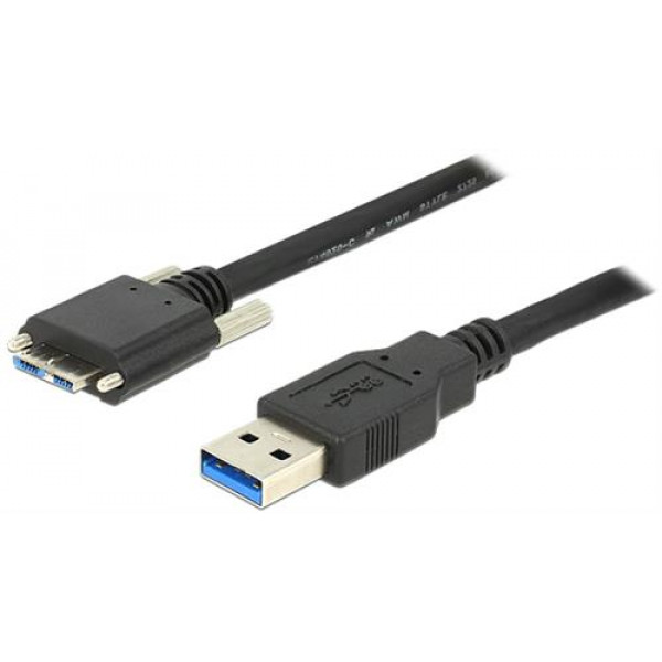 DeLOCK 83597 - USB 3.0 kabel, Typ A ha - Typ Micro B ha, 1m, svart 83597