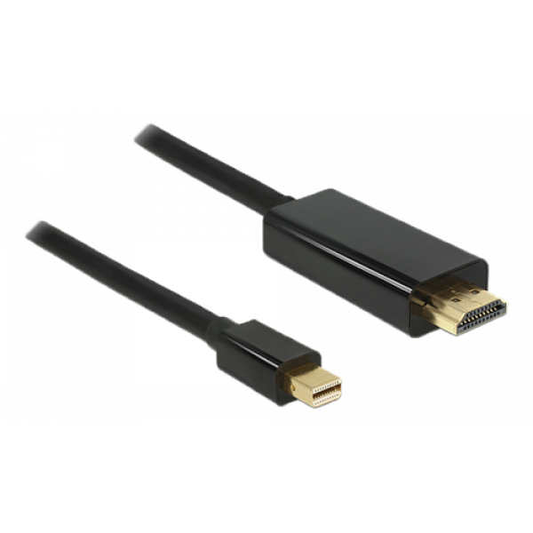 Delock Kabel mini Displayport 1.1 hane till HDMI-A hane, full HD,svart 83698