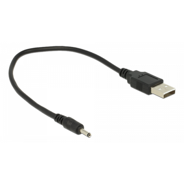 Delock Cable USB Type-A Plug Power > DC 3.0 x 1.1 mm male 27 cm 83793