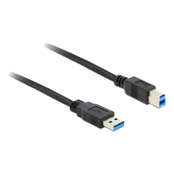Delock Cable USB 3.0 Type-A male > USB 3.0 Type-B male 0.5 m black 85065