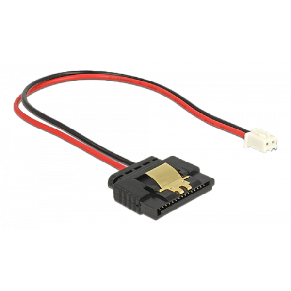 Delock Strömkabel 2 stifts hona till SATA 15 stifts mottagare (5 V) 85336