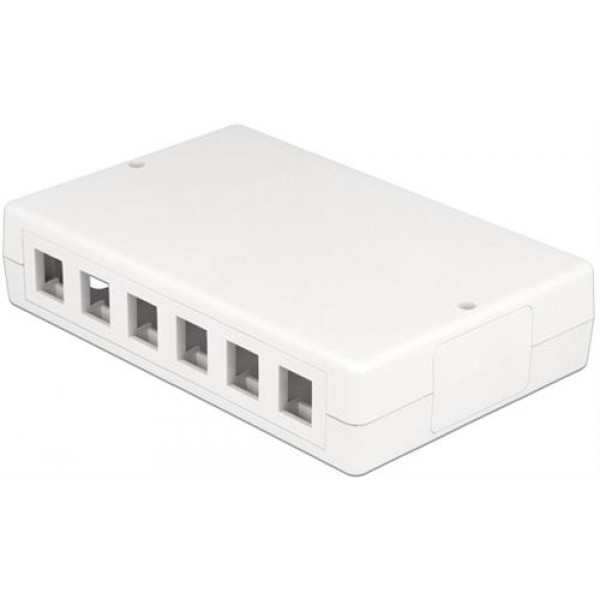 DeLOCK Keystone låda, 12 portar, plast, vit 86172