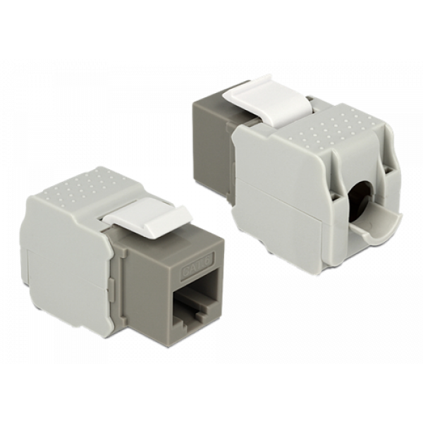 Delock Keystone Module RJ45 jack > LSA Cat.6 UTP grey 86342