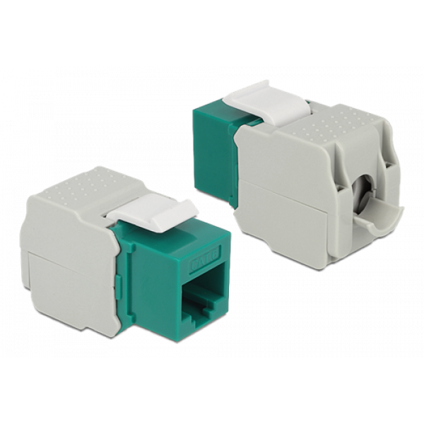 DELOCK Keystone-modul RJ45-kontakt > LSA Cat.6 UTP grön 86349