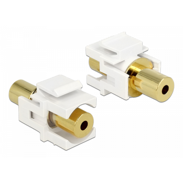 DeLOCK keystone modul, 3,5mm 4-pin ho - 3,5mm 4-pin ho, vit 86363