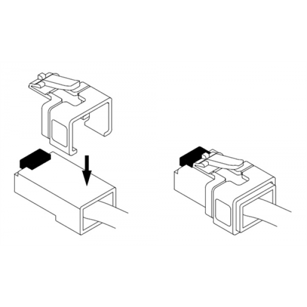DeLOCK Reparerings clips för RJ45-kontakter, 16-pack, blandade färger
