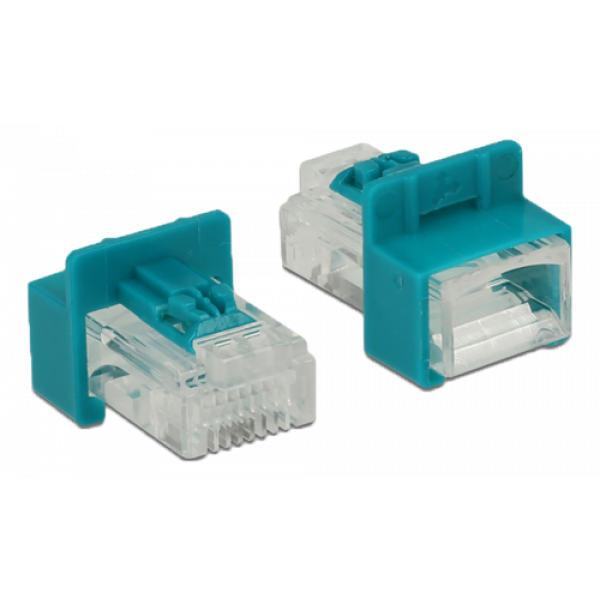Delock RJ45 Secure Clip with plug set 6 pieces 86425