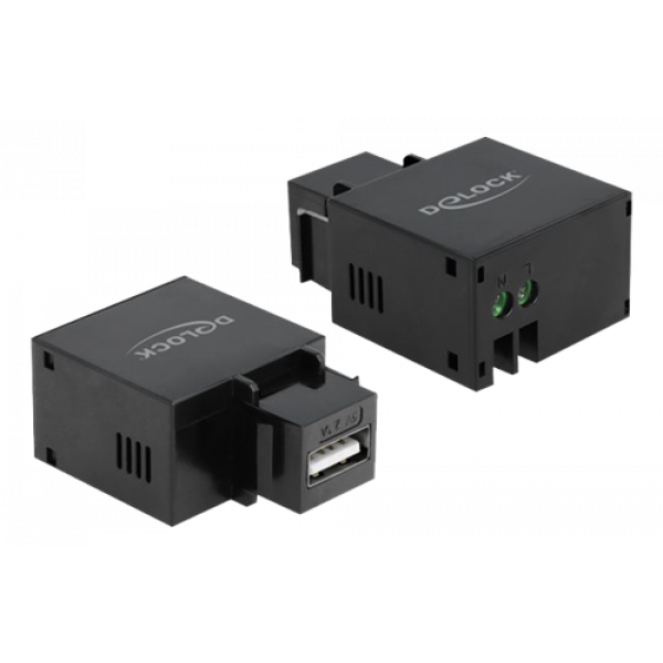 Delock Keystone Module USB Type-A Charging Port 2.1 A black 86506