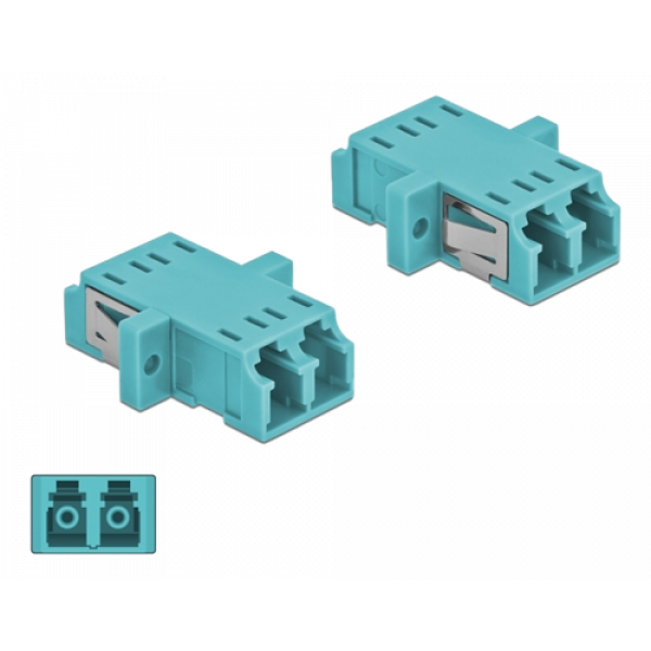 Delock Optical Fiber Coupler LC Duplex female to LC Duplex female Mult 86536