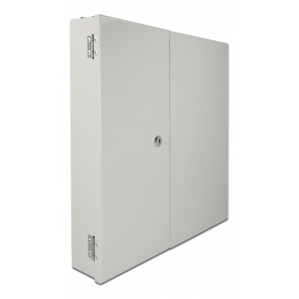 Delock Fiber optic wall distribution box with double door grey 86837
