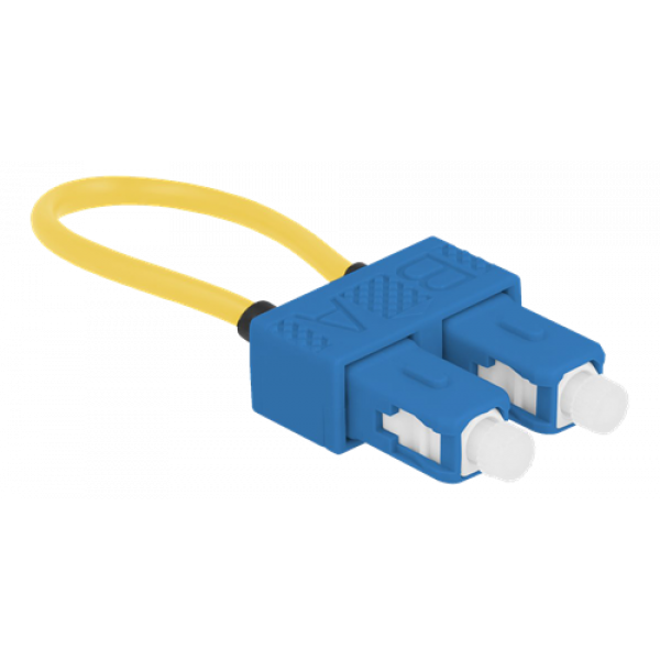 Delock Optical Fiber loopback Adapter SC / UPC singlemode blue 86920