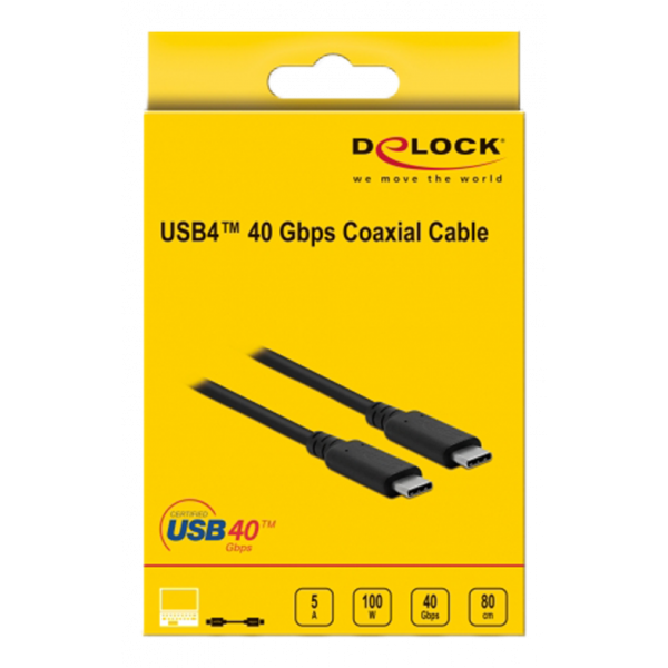 Delock USB4™ 40 Gbps Coaxial Cable 0.8 m 86979