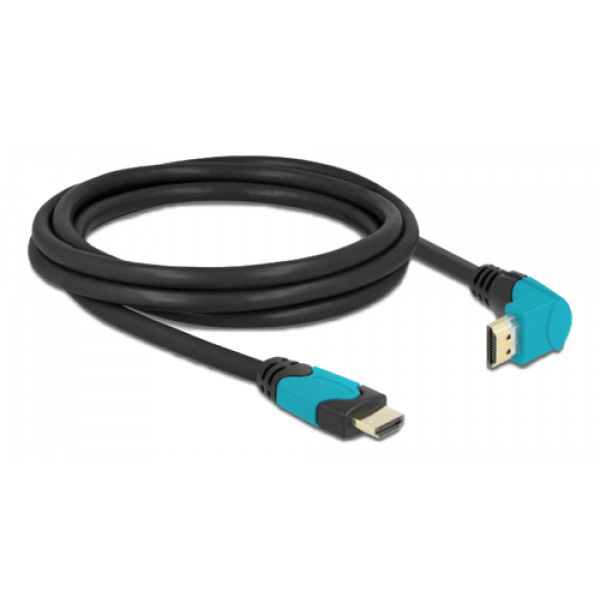 Delock High Speed HDMI cable male-male 90° down 48 Gbps 8K 60 Hz 2 m 86992