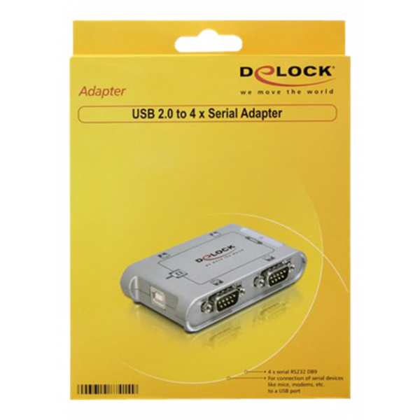 Delock USB 2.0 to 4 x serial adapter 87414