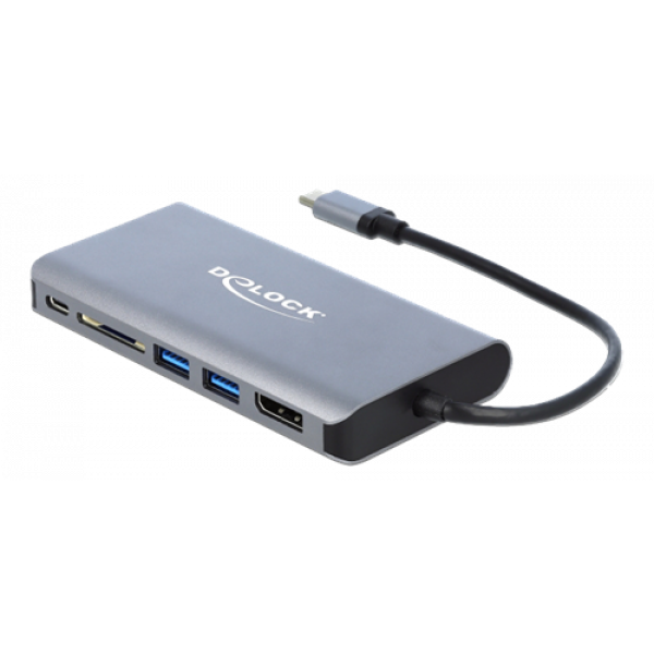 Delock USB Type-C™ Docking Station 4K - HDMI / DP / USB 3.0 / SD / LAN 87683