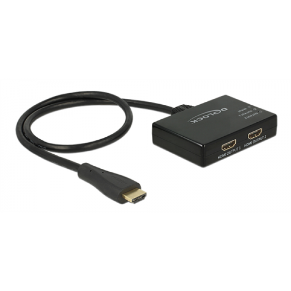 Delock HDMI Splitter 1 x HDMI in > 2 x HDMI out 4K 87700
