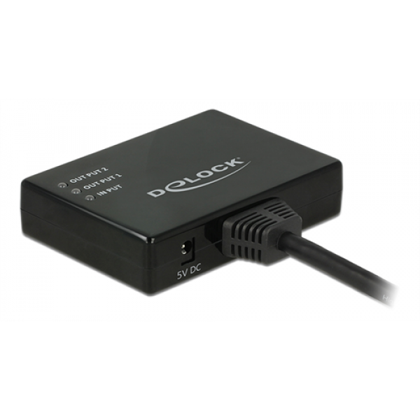 Delock HDMI Splitter 1 x HDMI in > 2 x HDMI out 4K 87700