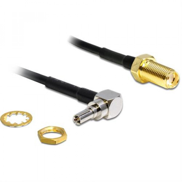Antennadapter, CRC9 ha vinklad - SMA ho, 0.2m
