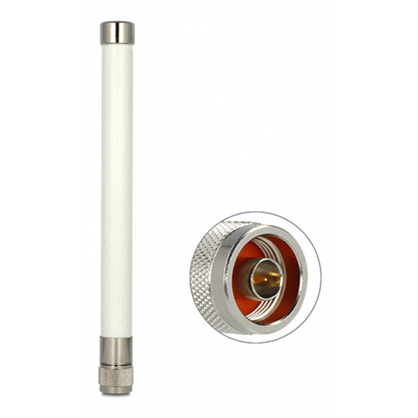 DeLOCK WLAN antenn, N hane, 4,5-7,0 dBi, 802.11a/b/g/n/ac, vit 88822