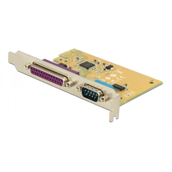 DeLOCK PCI-Express kort, 1xDB25 ho, 1xRS-232 DB9 ha 89446
